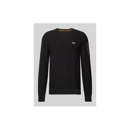 Sweter z dzianiny z detalem z logo ze sklepu Peek&Cloppenburg  w kategorii Swetry męskie - zdjęcie 177828950