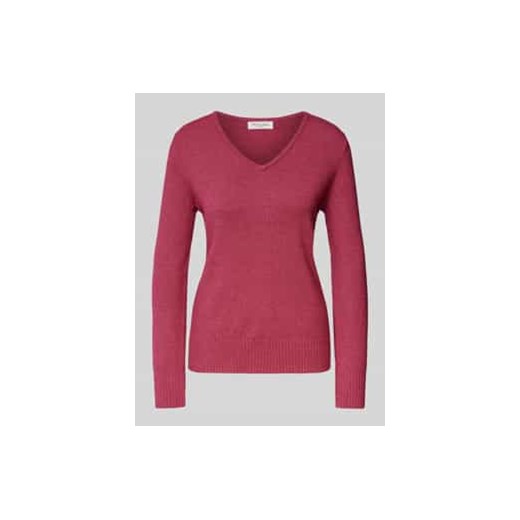 Sweter z dzianiny z prążkowanymi wykończeniami ze sklepu Peek&Cloppenburg  w kategorii Swetry damskie - zdjęcie 177829240