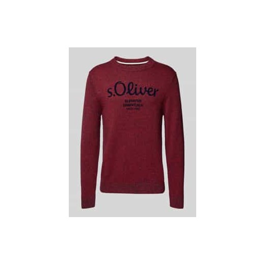 Sweter z dzianiny o kroju regular fit z logo ze sklepu Peek&Cloppenburg  w kategorii Swetry męskie - zdjęcie 177829501