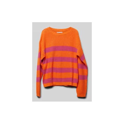 Sweter z dzianiny o luźnym kroju z prążkowanymi wykończeniami model ‘SIF’ ze sklepu Peek&Cloppenburg  w kategorii Swetry damskie - zdjęcie 177829571