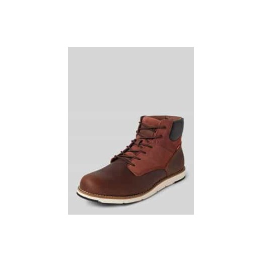 Buty ze skóry z detalem z logo model ‘JAX’ ze sklepu Peek&Cloppenburg  w kategorii Buty zimowe męskie - zdjęcie 177829643