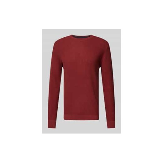Sweter z dzianiny o kroju regular fit z prążkowanym,okrągłym dekoltem ze sklepu Peek&Cloppenburg  w kategorii Swetry męskie - zdjęcie 177829681