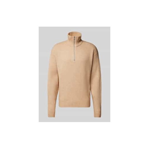 Bluza z kołnierzem i prążkowanymi wykończeniami model ‘OLLIE’ ze sklepu Peek&Cloppenburg  w kategorii Swetry męskie - zdjęcie 177829910