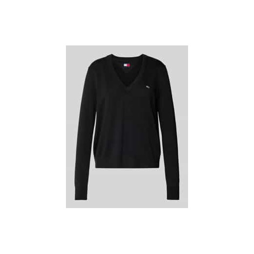 Sweter z dzianiny z wyhaftowanym logo ze sklepu Peek&Cloppenburg  w kategorii Swetry damskie - zdjęcie 177829934