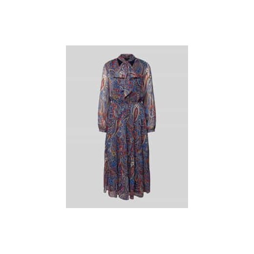 Sukienka midi z kokardą model ‘RADHEYA’ ze sklepu Peek&Cloppenburg  w kategorii Sukienki - zdjęcie 177829982