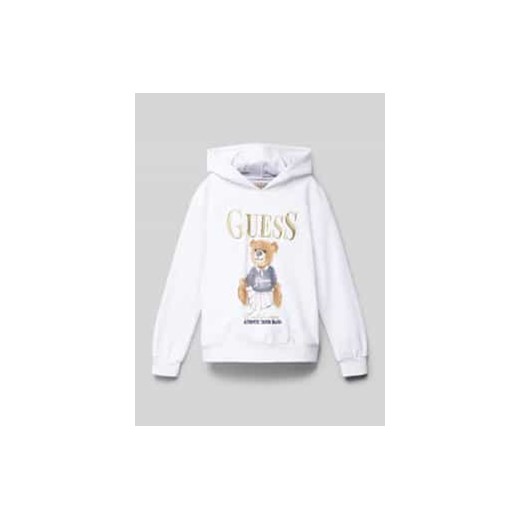 Bluza z kapturem i metalicznym haftem z logo ze sklepu Peek&Cloppenburg  w kategorii Bluzy chłopięce - zdjęcie 177830842