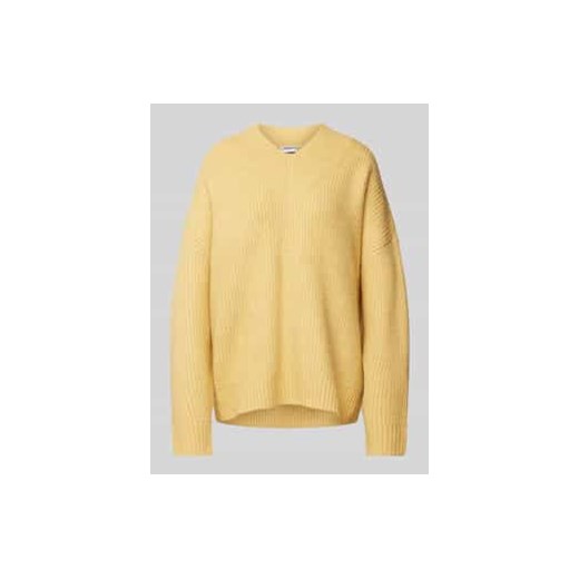 Sweter z dzianiny z prążkowanymi wykończeniami ze sklepu Peek&Cloppenburg  w kategorii Swetry damskie - zdjęcie 177830921