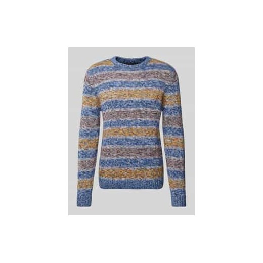 Sweter z dzianiny z okrągłym dekoltem ze sklepu Peek&Cloppenburg  w kategorii Swetry męskie - zdjęcie 177830931