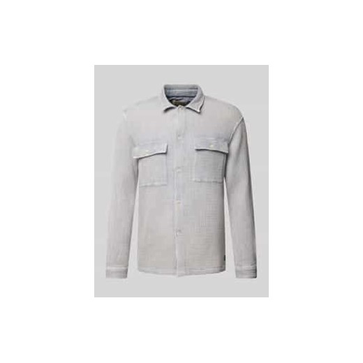Kurtka koszulowa o kroju regular fit z fakturowanym wzorem ze sklepu Peek&Cloppenburg  w kategorii Kurtki męskie - zdjęcie 177830974