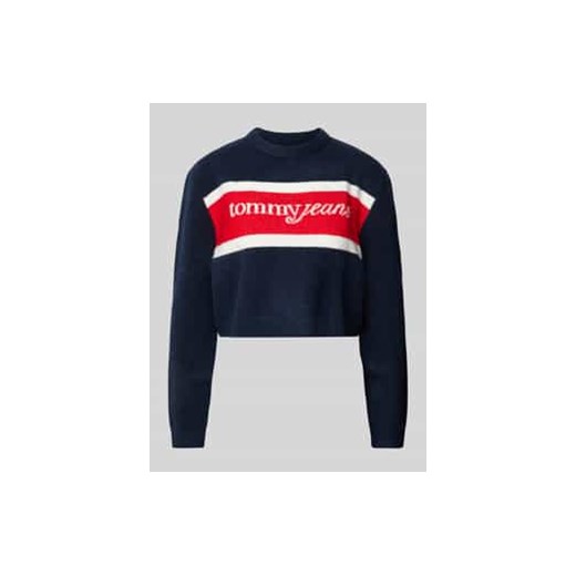 Sweter krótki z dzianiny z dodatkiem wełny model ‘SCRIPT’ ze sklepu Peek&Cloppenburg  w kategorii Swetry damskie - zdjęcie 177831211