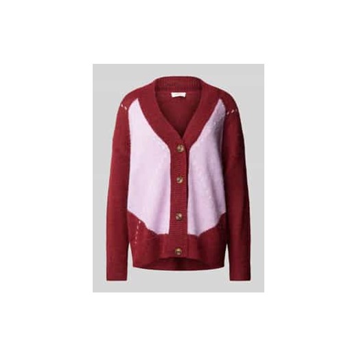 Sweter rozpinany z prążkowanymi ściągaczami ze sklepu Peek&Cloppenburg  w kategorii Swetry damskie - zdjęcie 177831222