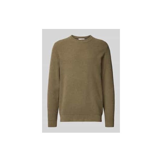 Sweter z dzianiny z fakturowanym wzorem model ‘ROSS’ ze sklepu Peek&Cloppenburg  w kategorii Swetry męskie - zdjęcie 177831861