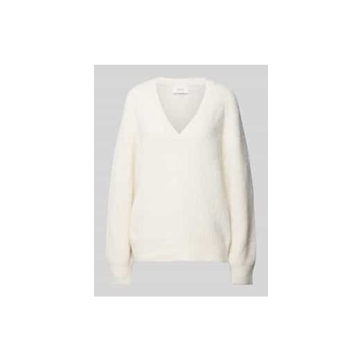 Sweter z dzianiny z prążkowanymi wykończeniami ze sklepu Peek&Cloppenburg  w kategorii Swetry damskie - zdjęcie 177831940