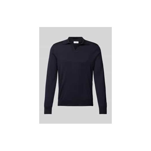Sweter z dzianiny z wykładanym kołnierzem ze sklepu Peek&Cloppenburg  w kategorii Swetry męskie - zdjęcie 177832362