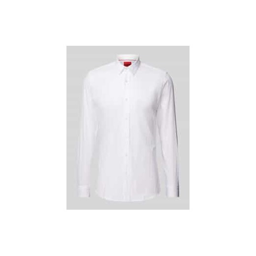 Koszula biznesowa o kroju slim fit z fakturowanym wzorem model ‘Elisha’ ze sklepu Peek&Cloppenburg  w kategorii Koszule męskie - zdjęcie 177832573
