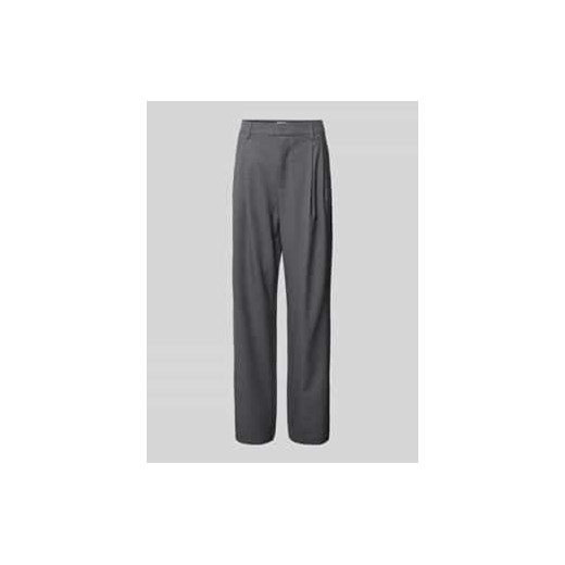 Spodnie materiałowe o kroju regular fit z obszyciem ozdobnymi kamieniami ze sklepu Peek&Cloppenburg  w kategorii Spodnie damskie - zdjęcie 177832590