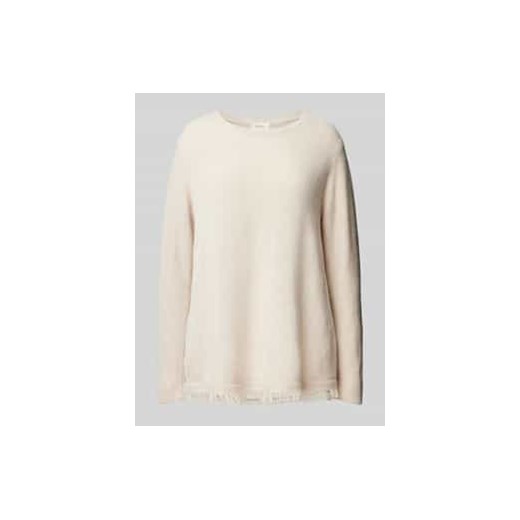 Sweter wełniany z żywej wełny z frędzlami ze sklepu Peek&Cloppenburg  w kategorii Swetry damskie - zdjęcie 177832614