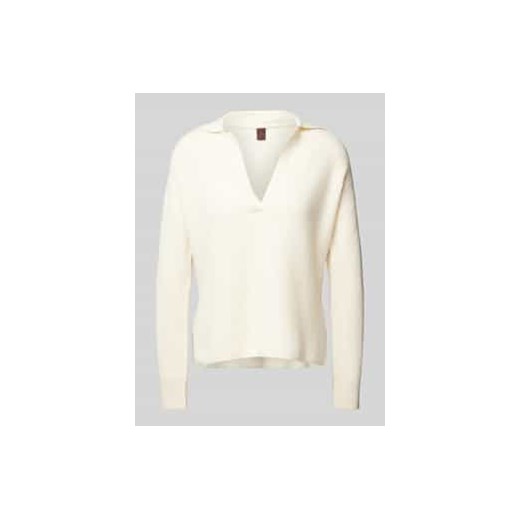 Sweter z wełny z kołnierzem z połami ze sklepu Peek&Cloppenburg  w kategorii Swetry damskie - zdjęcie 177832624