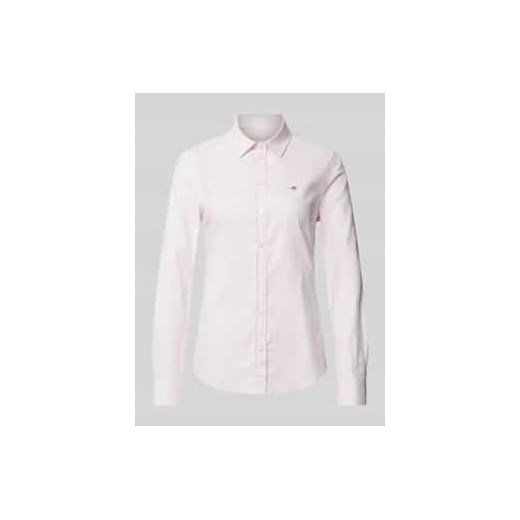 Bluzka koszulowa o kroju slim fit z wyhaftowanym logo ze sklepu Peek&Cloppenburg  w kategorii Koszule damskie - zdjęcie 177832761