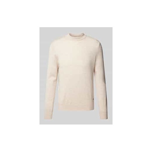 Sweter z dzianiny z żywej wełny ze stójką model ‘Davide’ ze sklepu Peek&Cloppenburg  w kategorii Swetry męskie - zdjęcie 177832881