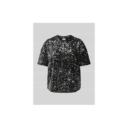 Bluzka o kroju regular fit z cekinowym obszyciem ze sklepu Peek&Cloppenburg  w kategorii Bluzki damskie - zdjęcie 177833030