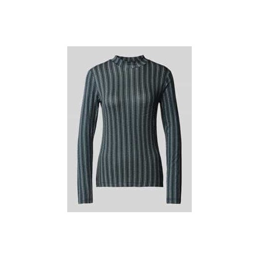 Bluzka o kroju shaped fit z mieszanki wiskozy z długim rękawem i wzorem na całej powierzchni ze sklepu Peek&Cloppenburg  w kategorii Bluzki damskie - zdjęcie 177833054