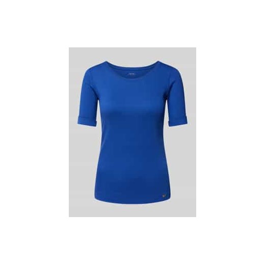 T-shirt z prążkowanym okrągłym dekoltem ze sklepu Peek&Cloppenburg  w kategorii Bluzki damskie - zdjęcie 177833112