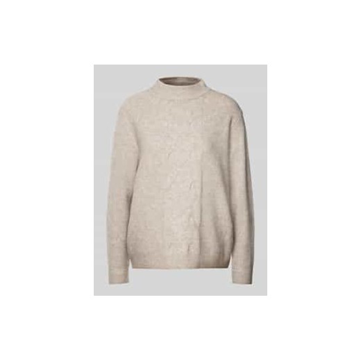 Sweter z dzianiny z prążkowanymi wykończeniami ze sklepu Peek&Cloppenburg  w kategorii Swetry damskie - zdjęcie 177833351