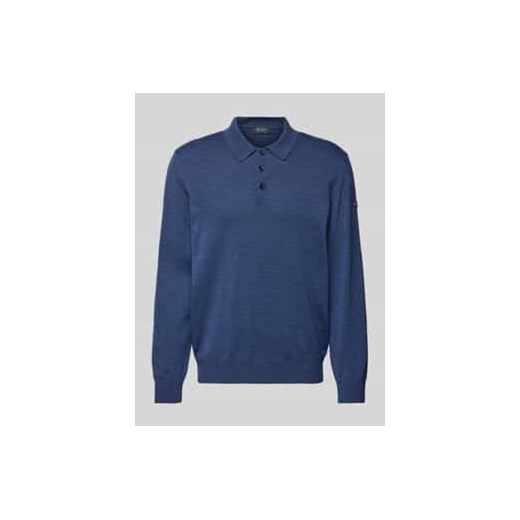 Sweter z dzianiny z kołnierzykiem polo ze sklepu Peek&Cloppenburg  w kategorii Swetry męskie - zdjęcie 177833823