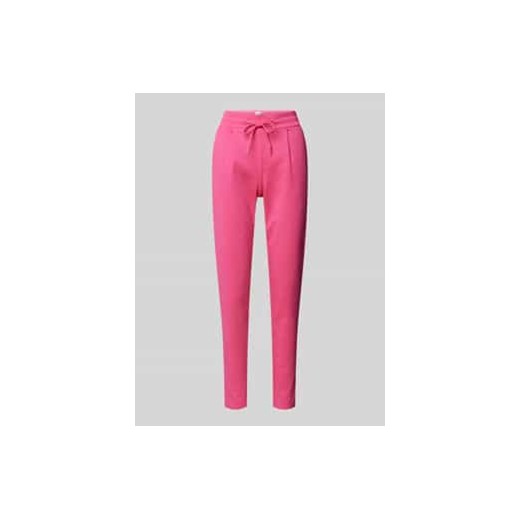 Spodnie o kroju slim fit z zakładkami w pasie i elastycznym pasem model ‘KATE’ ze sklepu Peek&Cloppenburg  w kategorii Spodnie damskie - zdjęcie 177833994