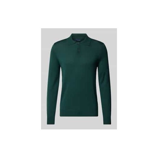 Sweter z dzianiny o kroju slim fit z kołnierzykiem polo ze sklepu Peek&Cloppenburg  w kategorii Swetry męskie - zdjęcie 177834090