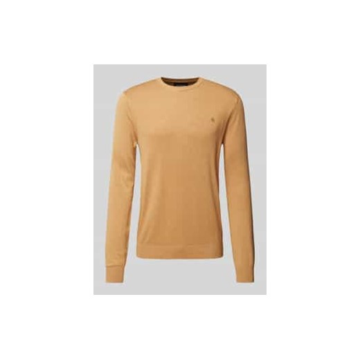 Sweter z dzianiny z wyhaftowanym logo model ‘CORE’ ze sklepu Peek&Cloppenburg  w kategorii Swetry męskie - zdjęcie 177834091