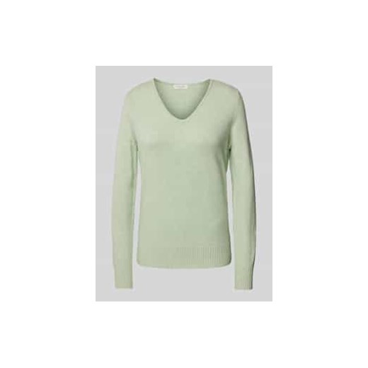 Sweter z dzianiny z prążkowanymi wykończeniami ze sklepu Peek&Cloppenburg  w kategorii Swetry damskie - zdjęcie 177834241