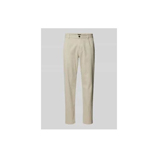 Chinosy o kroju slim fit z zakładkami w pasie ze sklepu Peek&Cloppenburg  w kategorii Spodnie męskie - zdjęcie 177834262