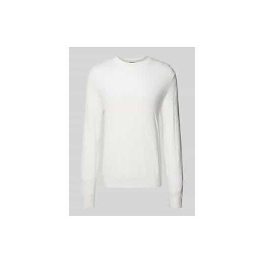 Sweter z dzianiny z okrągłym dekoltem ze sklepu Peek&Cloppenburg  w kategorii Swetry męskie - zdjęcie 177834323