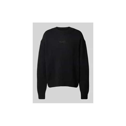 Sweter wełniany o kroju oversized z wyhaftowanym logo model ‘Seese’ ze sklepu Peek&Cloppenburg  w kategorii Swetry męskie - zdjęcie 177834380