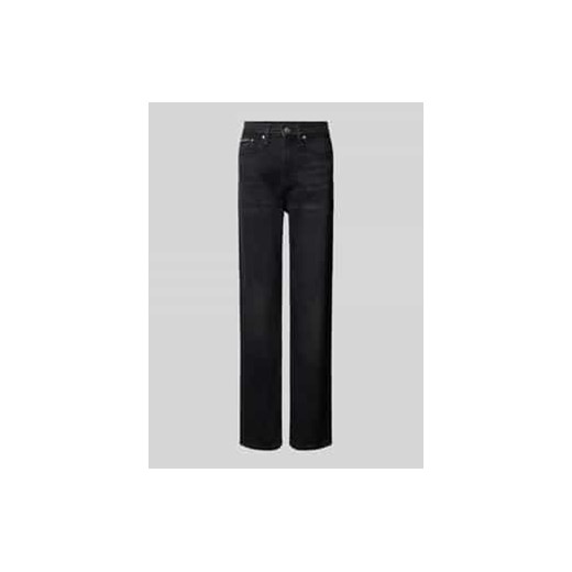 Jeansy z wysokim stanem o kroju straight fit z detalem z logo ze sklepu Peek&Cloppenburg  w kategorii Jeansy damskie - zdjęcie 177834520