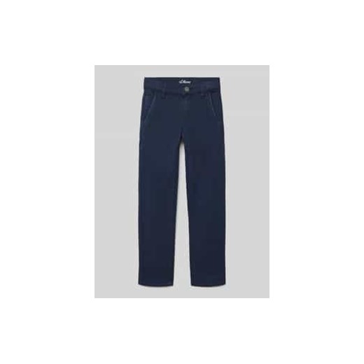 Spodnie materiałowe o kroju slim fit z twillu ze sklepu Peek&Cloppenburg  w kategorii Spodnie chłopięce - zdjęcie 177834600