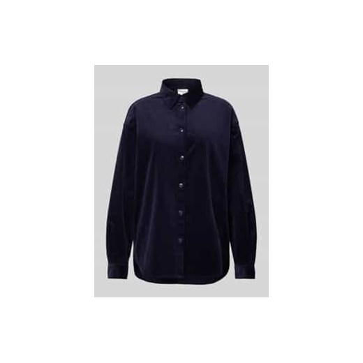 Bluzka sztruksowa o kroju regular fit z wykładanym kołnierzem model ‘CORDA’ ze sklepu Peek&Cloppenburg  w kategorii Koszule damskie - zdjęcie 177834800