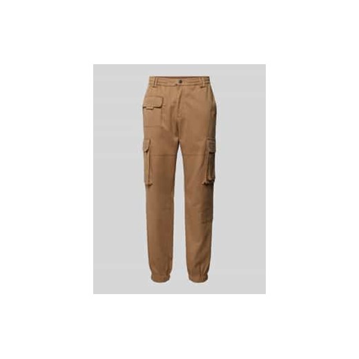 Spodnie cargo o kroju regular fit ze szwami działowymi ze sklepu Peek&Cloppenburg  w kategorii Spodnie męskie - zdjęcie 177835111