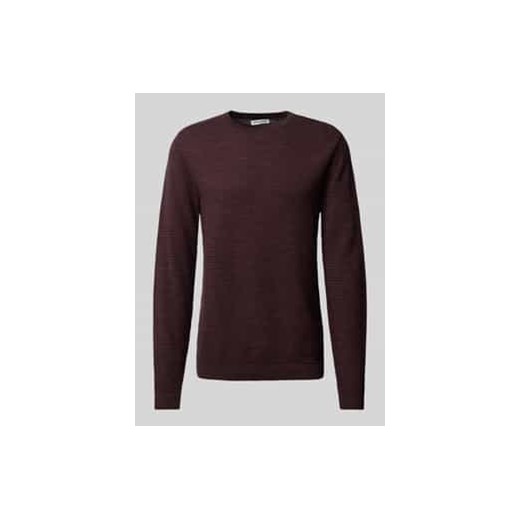 Sweter z dzianiny z okrągłym dekoltem model ‘OTTO’ ze sklepu Peek&Cloppenburg  w kategorii Swetry męskie - zdjęcie 177835294