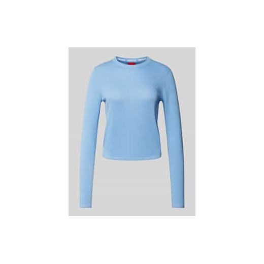 Sweter z dzianiny z wyhaftowanym logo model ‘Scallia’ ze sklepu Peek&Cloppenburg  w kategorii Swetry damskie - zdjęcie 177835751