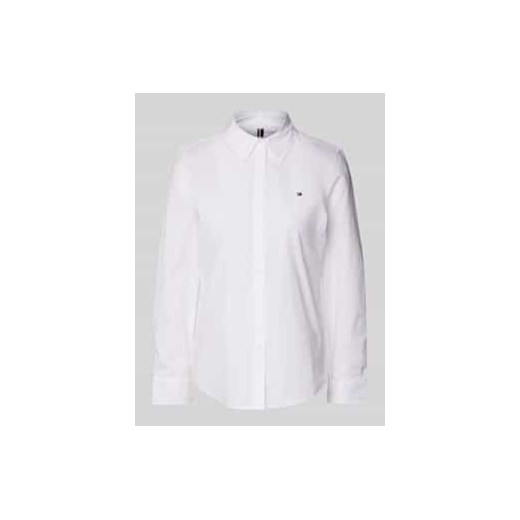 Bluzka koszulowa o kroju regular fit z wyhaftowanym logo ze sklepu Peek&Cloppenburg  w kategorii Koszule damskie - zdjęcie 177835880