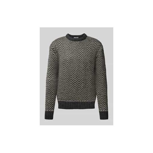 Sweter z dzianiny z okrągłym dekoltem model ‘HARRY’ ze sklepu Peek&Cloppenburg  w kategorii Swetry męskie - zdjęcie 177835962