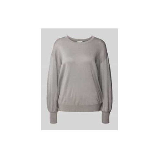Sweter z dzianiny z prążkowanymi wykończeniami model ‘regina’ ze sklepu Peek&Cloppenburg  w kategorii Swetry damskie - zdjęcie 177836144
