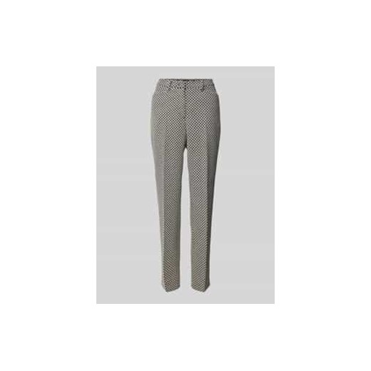 Spodnie materiałowe o kroju slim fit w kant ze sklepu Peek&Cloppenburg  w kategorii Spodnie damskie - zdjęcie 177836211