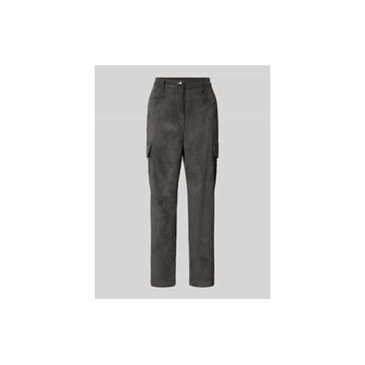 Spodnie sztruksowe o kroju tapered fit z kieszeniami cargo model ‘Rahel’ ze sklepu Peek&Cloppenburg  w kategorii Spodnie damskie - zdjęcie 177836501