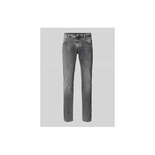 Jeansy o kroju slim fit z efektem znoszenia model ‘ANBASS’ ze sklepu Peek&Cloppenburg  w kategorii Jeansy męskie - zdjęcie 177836621