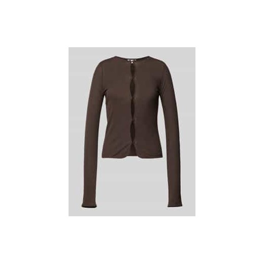 Bluzka o kroju slim fit z długim rękawem i okrągłym dekoltem model ‘Rosie’ ze sklepu Peek&Cloppenburg  w kategorii Bluzki damskie - zdjęcie 177836730