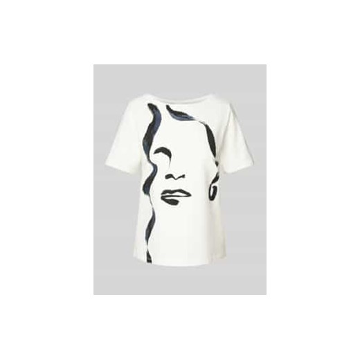 T-shirt o kroju relaxed fit z mieszanki bawełny z błyszczącymi detalami ze sklepu Peek&Cloppenburg  w kategorii Bluzki damskie - zdjęcie 177836840